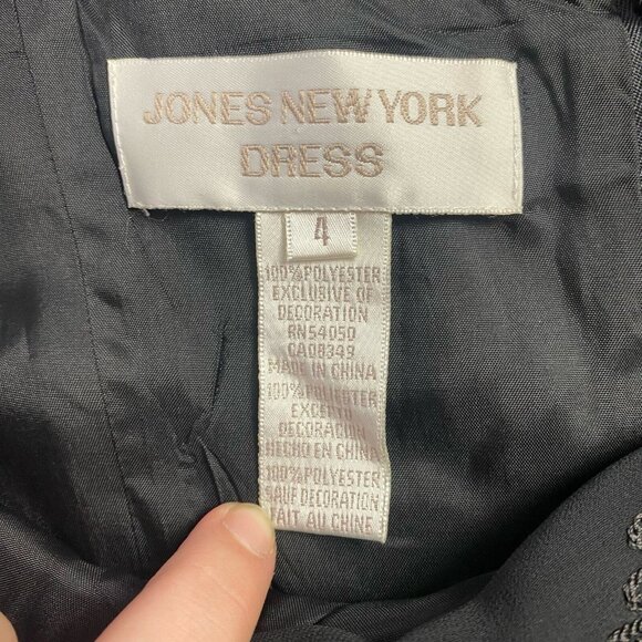 Jones New York Formal / Semi-Formal Dress Sz 4 Sleeveless Spaghetti Strap Black - Picture 6 of 8